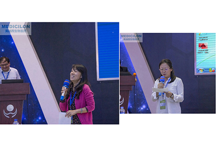 中国药科大学刘煜教授（左）和徐寒梅教授（右）主持专题讨论会