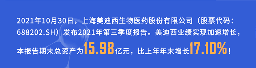 2021年10月30日，美迪西发布2021年第三季度报告