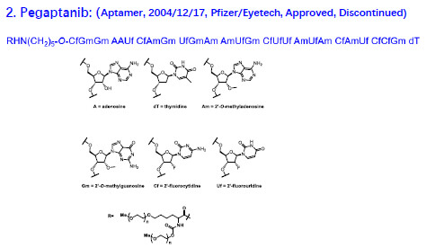 2004年的第一个适配体药物Pegaptanib在核糖上加了一个甲氧基.jpg