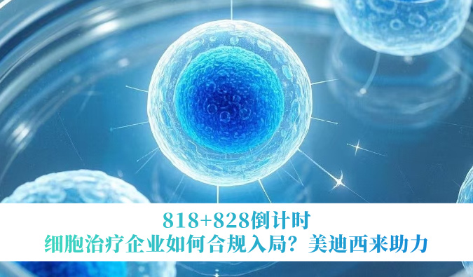 818+828倒计时 | 细胞治疗企业如何合规入局？美迪西来助力