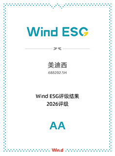 美迪西2026年获评 WindESGAA级